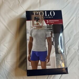 New polo Ralph Lauren slim‎ fit v-neck size L